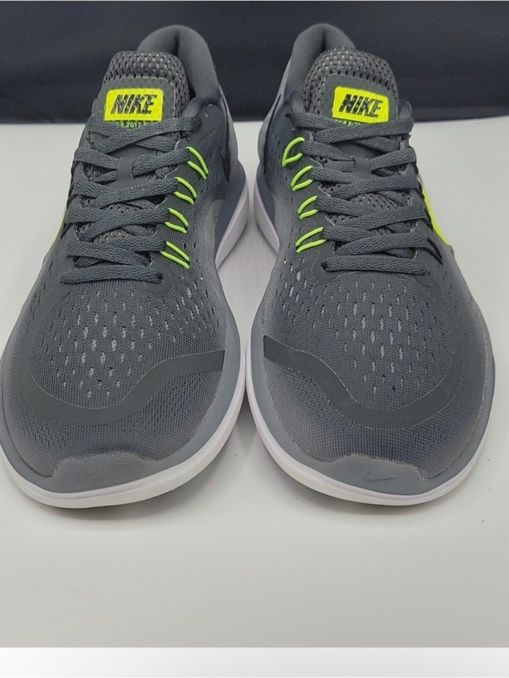 ⭐️Nike Gray Athletic Shoes with Neon Yellow Swoosh